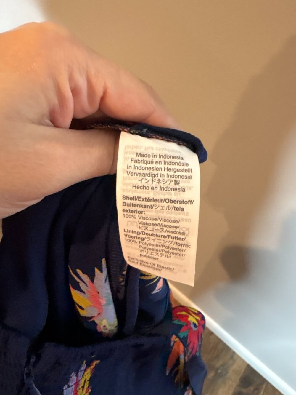 Madewell Navy Plumeria Cutout Floral Wide Leg Jumpsuit Bird of Paradise - Picture 7 of 7